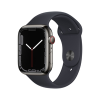 Apple Watch Series 7 OLED 45 mm Cyfrowy 396 x 484 px Ekran dotykowy 4G Grafitowy Wi-Fi GPS