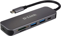 D-Link DUB-2325 USB C-típus 5000 Mbit/s Szürke