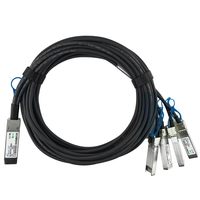 BlueOptics AV24-BL InfiniBand/fibre optic cable 5 m QSFP28 4xSFP28 Zwart
