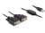 DeLOCK 2x RS232/USB 2.0 seriële kabel Zwart
