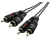 Schwaiger 3m 2 x RCA m/m audio kabel Zwart