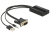 DeLOCK 62597 Videokabel-Adapter 0,25 m HDMI Typ A (Standard) VGA (D-Sub) + 3.5mm + USB Type-A Schwarz