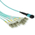 ACT RL7833 cable de fibra optica 3 m MTP 12x LC OM3 Color aguamarina