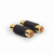 Gembird A-2RCAFF-01 cable gender changer 2 x RCA Black, Gold