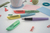 STABILO Flow COSMETIC penna stilografica Sistema di riempimento della cartuccia Colore menta, Giallo 1 pz