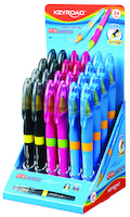 Długopis żelowy KEYROAD SMOOZZY Writer, 0,7mm, pakowany na displayu, mix kolorów