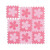 Relaxdays Puzzlematte Blumen-Muster, 9 Teile, EVA-Schaumstoff, schadstofffrei, Spielunterlage 91,5 x 91,5cm, rosa-pink