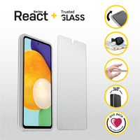 OtterBox React + Trusted Glass Samsung Galaxy A52/Galaxy A52 5G - clear - Custodia + in Vetro Temperato, Transparente