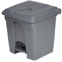 Plastic Pedal Operated Litter Bin - 30 Litre - Grey