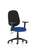 Eclipse Plus I Lever Task Operator Chair Black Back Bespoke Seat With Height Adjustable Arms In Stevia Blue