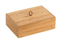 WENKO Bambus Box Terra L mit Deckel, mit praktischer Schlaufe