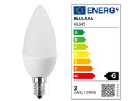 LED-Lampe, E14, 3 W, 250 lm, 240 V (AC), 2700 K, 160 °, warmweiß, G