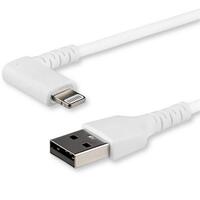 1m White Angled Lightning to USB Cable