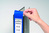 Durable Ordofix Lever Arch File Spine Label PVC 60x390mm Blue (Pack 10) 809006