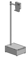 Floor stand 1700mm SP2 Pole with Box for electronic -BLACK- Monitor Mounts & Stands