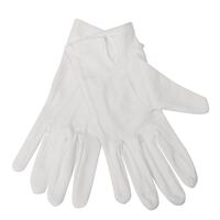 Nisbets Men's Waiting Gloves in White - Cotton - Comfortable Construction - M