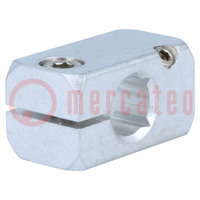 Mounting coupler; with axial bore; D: 12mm; S: 10mm; W: 20mm; H: 20mm