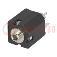 Socket; Jack 3,5mm; female; without nut,stereo; ways: 3; straight