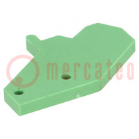 Pitch spacer; H: 20mm; green; Mat: polyamide; L: 2.5mm; D: 28mm