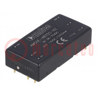 Convertitore: DC/DC; 50W; Ud'ingr: 36÷75V; Ud'usc: 15VDC; 2"x1"