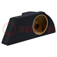 Behuizing luidspreker; MDF; zwart; stof; 250mm; Groeven: 274mm