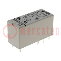 Relay: electromagnetic; DPDT; Ucoil: 5VDC; 8A; 8A/250VAC; 8A/24VDC