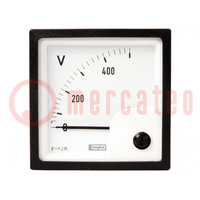 Voltmètre; sur panneau; VAC: 0÷12kV; Classe: 1,5; True RMS; 50÷60Hz