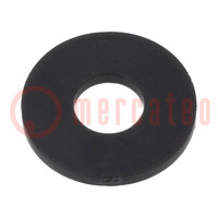 Washer; round; M3; D=8mm; h=800um; black