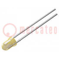 LED; 3.1mm; yellow; 110÷310(typ)-680mcd; 45°; Front: convex