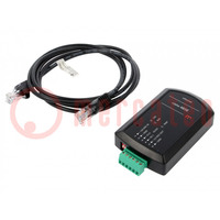 Converter; RS485/ETHERNET; Number of ports: 1; IP30; 115.2kbps