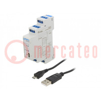 Digital I/O; 12÷24VDC; for DIN rail mounting; RS485,USB; IP20