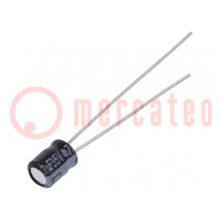 Capacitor: electrolytic; THT; 4.7uF; 35VDC; Ø4x5mm; Pitch: 1.5mm