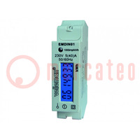 Counter; digital,mounting; for DIN rail mounting; single-phase