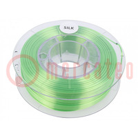 Filament: SILK; Ø: 1.75mm; green (light); 225÷245°C; 330g