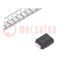 Dióda: Zener; 3W; 62V; 24mA; SMD; tekercs,szalag; SMB; Ir: 1uA