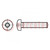 Screw; M4x8; 0.7; Head: button; Torx®; TX20; A2 stainless steel