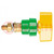 Morsetto da laboratorio; giallo-verde; 1kVDC; 100A; ottone; 81mm