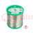 Soldering wire; Sn97Ag3; 0.5mm; 500g; lead free; reel; 221°C