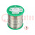 Soldering wire; Sn97Ag3; 1mm; 250g; lead free; reel; 221°C