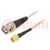 Cable; 50Ω; 0.61m; BNC plug,SMA male; shielded; transparent; 24"