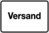 Hinweisschild - Versand, Schwarz/Weiß, 20 x 30 cm, Folie, Selbstklebend, Seton