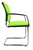 Klassische Freischwinger mit Polster apfelgrün mit Armlehnen VE= 2 Stück | OM3053