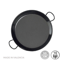 PAELLERA TRADICIONAL ACERO ESMALTADO Ø55CM (16 PERSONAS). VAELLO