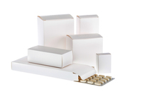 White Cardboard Cartons Folding Box - PurePac Tablet Cartons - (h)100 x (w)110 x (d)27mm