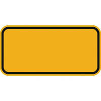 Warnschild Zusatzschild mit max. 30 Zeichen Text nach Wahl, Alu, 29,70x14,80 cm
