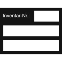 Inventaretiketten,schw 12Stk Bogen,Text:Inventar-Nr.-3Beschriftungsf 4x3cm Version: 01 - schwarz
