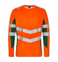 ENGEL Warnschutz Langarmshirt Safety 9545-182-101 Gr. 4XL orange/grün