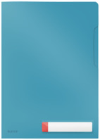 Privacy Sichthülle Cosy, A4, PP, mit Beschriftungsfenster, genarbt, 3Stück, blau
