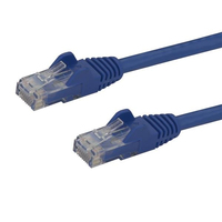 StarTech.com 15m CAT6 Ethernet Cable - Blue CAT 6 Gigabit Ethernet Wire -650MHz 100W PoE RJ45 UTP Network/Patch Cord Snagless w/Strain Relief Fluke Tested/Wiring is UL Certified...