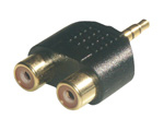 MCL 3.5mm / 2xRCA Adapter Negro